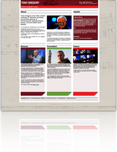 New site for TV Producer Tony Gregory